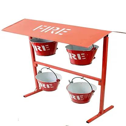 Fire Buckets Stand With Canopy